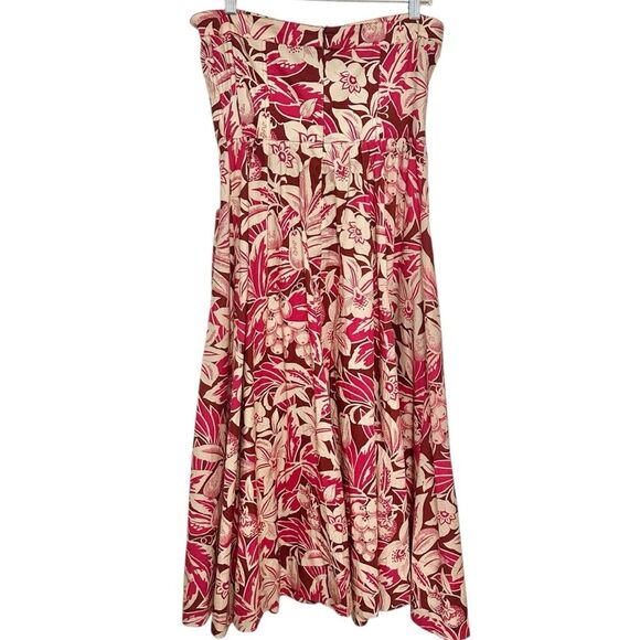 Cara Cara Nicola Cotton Dress in Tropical Harvest Pink Size 10 NEW - Picture 6 of 11